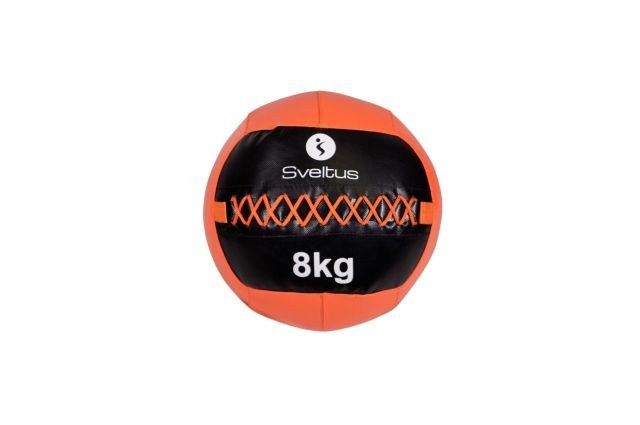 Wall ball SVELTUS 8kg D35cm Orange/Black suitable for throwing