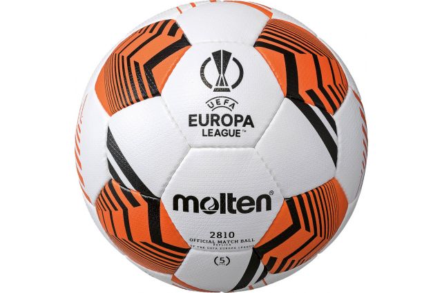 Football ball outdoor for training MOLTEN F5U2810-12 UEFA Europa League replica, size 5 Football ball outdoor for training MOLTEN F5U2810-12 UEFA Europa League replica, size 5