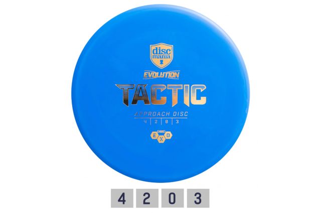 Discgolf DISCMANIA Midrange driver HARD EXO TACTIC Evolution Light blue 4/2/0/3 Discgolf DISCMANIA Midrange driver HARD EXO TACTIC Evolution Light blue 4/2/0/3