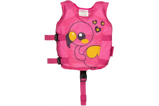 Swimming vest for children WAIMEA, 52ZA ROZ 1-3 years 11-18 kg Pink/Orange/Black
