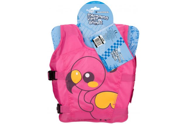 Swimming vest for children WAIMEA, 52ZA ROZ 1-3 years 11-18 kg Pink/Orange/Black