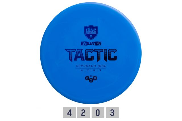 Discgolf DISCMANIA Midrange driver SOFT EXO TACTIC Evolution Light Blue 4/2/0/3 Discgolf DISCMANIA Midrange driver SOFT EXO TACTIC Evolution Light Blue 4/2/0/3