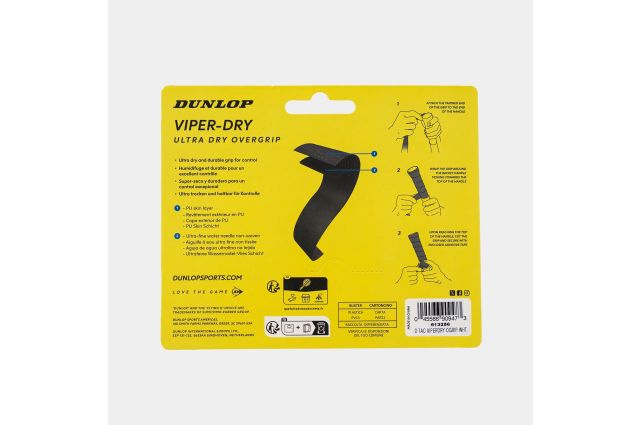 Teniso raketės virš. apvija DUNLOP VIPERDRY ATP overgrip, white Balta Teniso raketės virš. apvija DUNLOP VIPERDRY ATP overgrip, white
