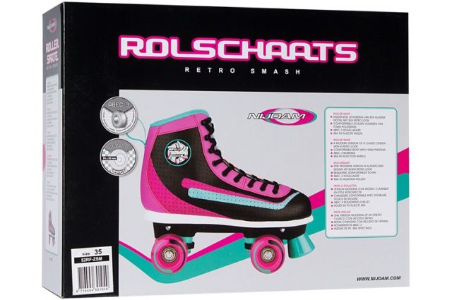 Skates NIJDAM 52RF 36 Black/Emerald/Magenta Skates NIJDAM 52RF 36 Black/Emerald/Magenta