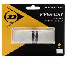 Tennis racket replacement grip DUNLOP Viperdry blister white1 per pack