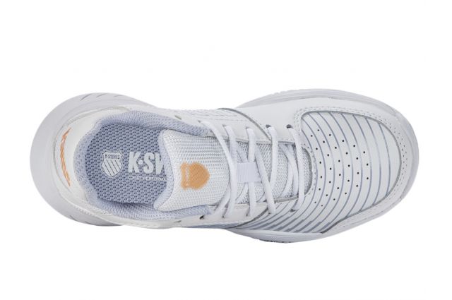 Tennis shoes for kids K-SWISS COURT EXPRESS OMNI white Balta/sidabrinė EU30