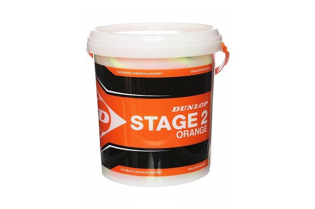 Tennis balls Dunlop STAGE 2 ORANGE 60-bucket ITF Tennis balls Dunlop STAGE 2 ORANGE 60-bucket ITF