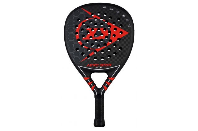 Padel tennis racket Dunlop AERO-STAR LITE 350g professional 12K-Carbon Hybrid UltraSoft, Padel tennis racket Dunlop AERO-STAR LITE 350g professional 12K-Carbon Hybrid UltraSoft