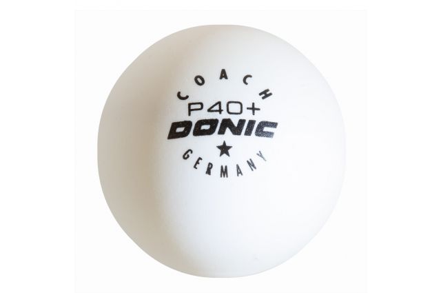 Stalo teniso kamuoliukai DONIC P40+ Coach 6vnt Balta Piłeczki do tenisa stołowego Donic P40+ Coach 6 szt.