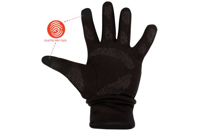 Sports gloves with touchscreen tip AVENTO L/XL black Sports gloves with touchscreen tip AVENTO L/XL black