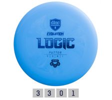 Discgolf DISCMANIA Putter HARD EXO LOGIC Evolution Blue 3/3/0/1