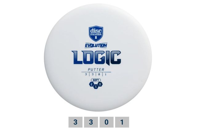 Discgolf DISCMANIA Putter SOFT EXO LOGIC Evolution White 3/3/0/1 Discgolf DISCMANIA Putter SOFT EXO LOGIC Evolution White 3/3/0/1