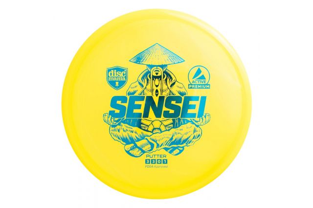 Discgolf DISCMANIA Putter SENSEI Active Premium Yellow 3/3/0/1 Discgolf DISCMANIA Putter SENSEI Active Premium Yellow 3/3/0/1