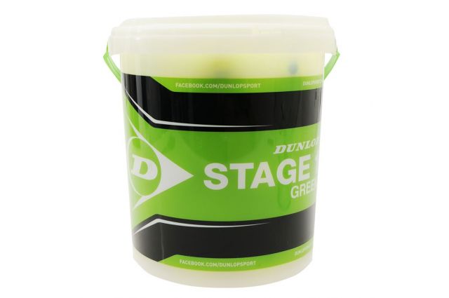 Tennis balls Dunlop STAGE 1 GREEN 60-bucket ITF Tennis balls Dunlop STAGE 1 GREEN 60-bucket ITF