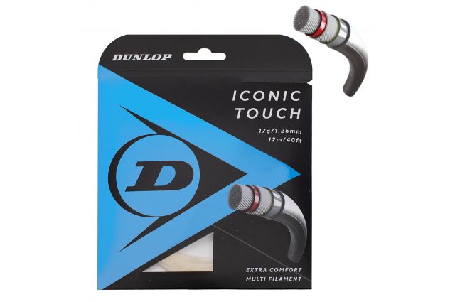 Strings for tennis racket DUNLOP ICONIC TOUCH 17g/1.25mm 12m Strings for tennis racket DUNLOP ICONIC TOUCH 17g/1.25mm 12m