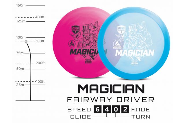Diskgolfo diskas DISCMANIA Fairway Driver MAGICIAN Active Premium Diskgolfo diskas DISCMANIA Fairway Driver MAGICIAN Active Premium