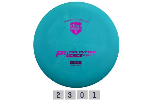 Discgolf DISCMANIA Putter D-LINE P2 FLEX 1 Turquoise 2/3/0/1 Discgolf DISCMANIA Putter D-LINE P2 FLEX 1 Turquoise 2/3/0/1