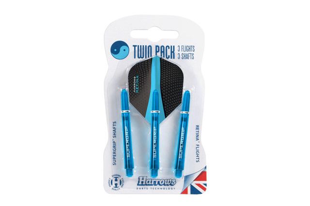 Darts shafts and flights HARROWS SUPERGRIP + RETINA TWIN PACK