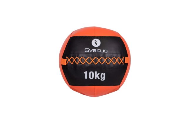 Svorinis kamuolys SVELTUS Wall Ball 10kg D35cm Oranžinė/juoda mėtymui Svorinis kamuolys SVELTUS Wall Ball 10kg D35cm Oranžinė/juoda mėtymui