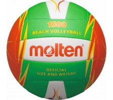 Volleyball ball for beach leisure MOLTEN V5B1500-LO, synth. leather size 5