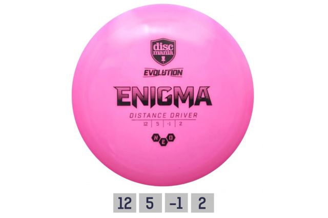 Discgolf DISCMANIA Distance Driver NEO ENIGMA Evolution 12/5/-1/2 Pink Discgolf DISCMANIA Distance Driver NEO ENIGMA Evolution 12/5/-1/2 Pink