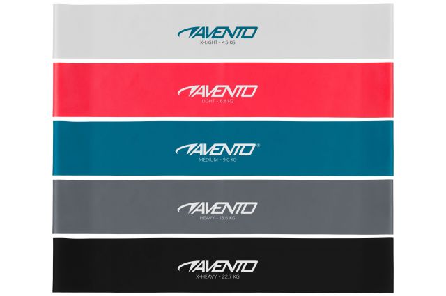 Fitness Resistance Band Set Latex AVENTO 42SA 5 levels Fitness Resistance Band Set Latex AVENTO 42SA 5 levels