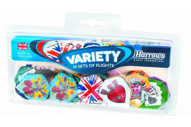 Darts strėlyčių sparneliai HARROWS VARIETY PACK 10x3 Darts strėlyčių sparneliai HARROWS VARIETY PACK 10x3