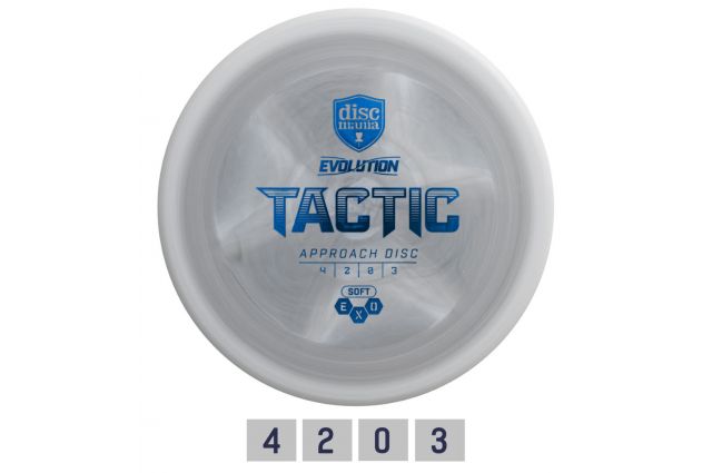 Discgolf DISCMANIA Midrange driver SOFT EXO TACTIC Evolution Grey 4/2/0/3 Discgolf DISCMANIA Midrange driver SOFT EXO TACTIC Evolution Grey 4/2/0/3