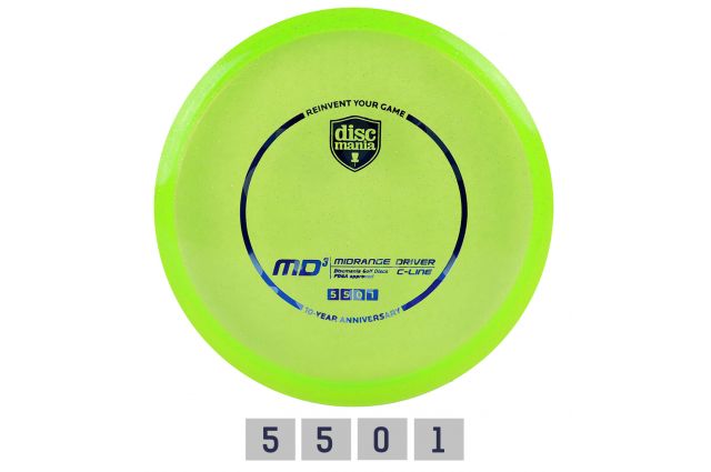 Discgolf DISCMANIA 10-YEAR ANNIVERSARY C-LINE MD3 HEIRLOOM Green  5/5/0/1 Discgolf DISCMANIA 10-YEAR ANNIVERSARY C-LINE MD3 HEIRLOOM Green  5/5/0/1