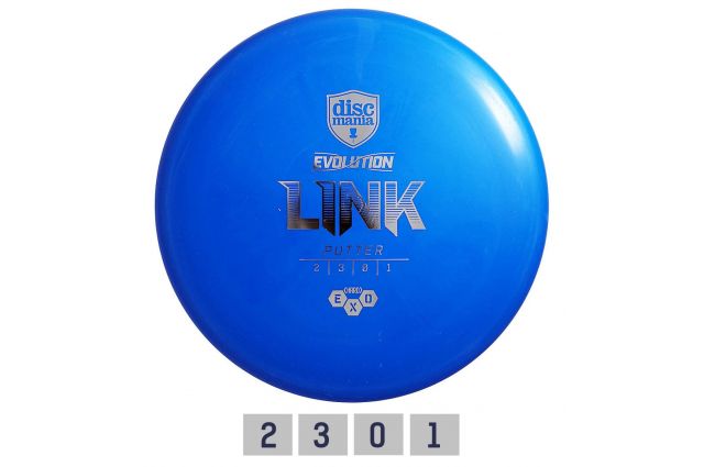 Discgolf DISCMANIA Putter HARD EXO LINK Evolution Blue 2/3/0/1 Discgolf DISCMANIA Putter HARD EXO LINK Evolution Blue 2/3/0/1