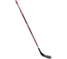 Hockey stick NIJDAM 0187 fibreglass 137 cm. Anthracite/Red, Hockey stick NIJDAM 0187 fibreglass 137 cm. Anthracite/Red

