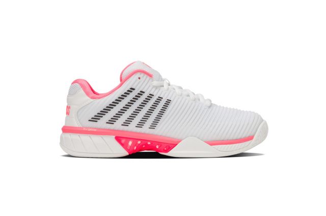 Tennis shoes for ladies K-SWISS HYPERCOURT EXPRESS 2 white/pastel pink/black Balta