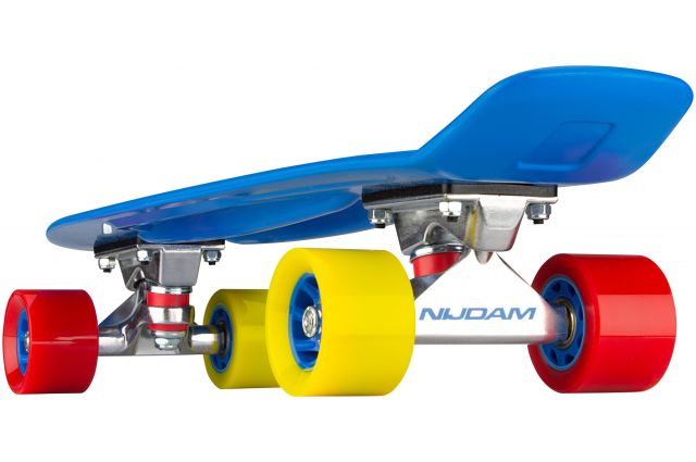 Plastic skateboard NIJDAM SAILOR STROLL N30BA03 Blue/Yellow/Red Plastic skateboard NIJDAM SAILOR STROLL N30BA03 Blue/Yellow/Red