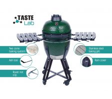 Ceramic barbecue KAMADO TasteLab 18'' Green with accessories
