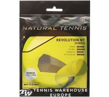 Tennis string Dunlop NT HYBRID YELLOW 1.26/1.25mm set, 12m, black/ yellow