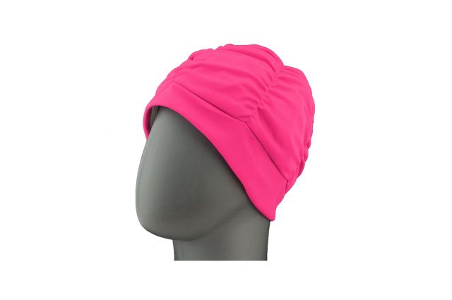 Ladies fabric swimcap with plastic lining and soft headband 3403 43 pink Rožinė Ladies fabric swimcap with plastic lining and soft headband 3403 43 pink