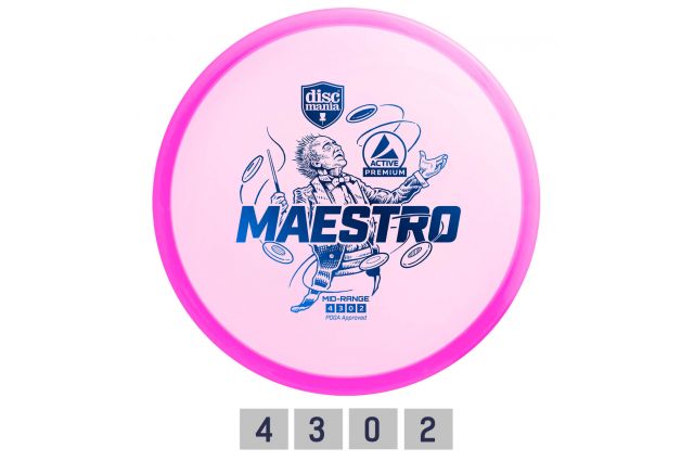 Discgolf DISCMANIA Midrange Driver MAESTRO Active Premium Blue 4/3/0/2 Discgolf DISCMANIA Midrange Driver MAESTRO Active Premium Blue 4/3/0/2