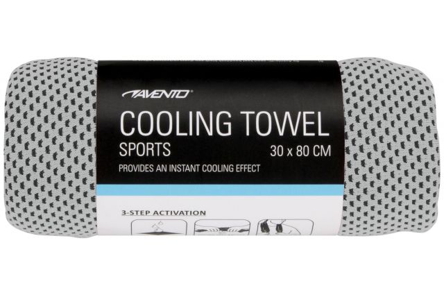 Sports towel AVENTO Cooling  41ZD 80x30cm Light grey/Anthracite Sports towel AVENTO Cooling  41ZD 80x30cm Light grey/Anthracite