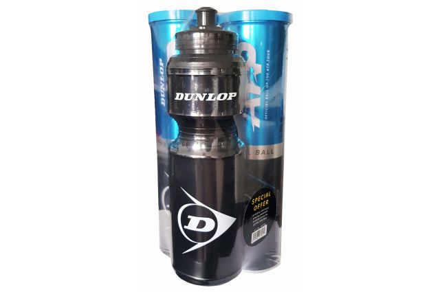 Tennis balls Dunlop ATP OFFICIAL SuperPremium 2x4-tin ITF+GIFT - branded Dunlop bottle, Tennis balls Dunlop ATP OFFICIAL SuperPremium 2x4-tin ITF+GIFT - branded Dunlop bottle