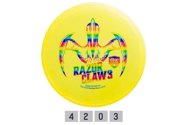 Discgolf DISCMANIA Midrange driver RAZOR CLAW 3 META TACTIC Yellow 4/2/0/3 Discgolf DISCMANIA Midrange driver RAZOR CLAW 3 META TACTIC Yellow 4/2/0/3