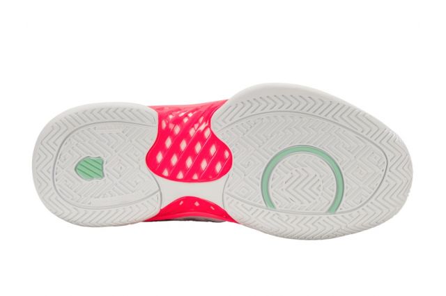 Tennis shoes for ladies K-SWISS HYPERCOURT EXPRESS 2 white/pastel pink/black Balta