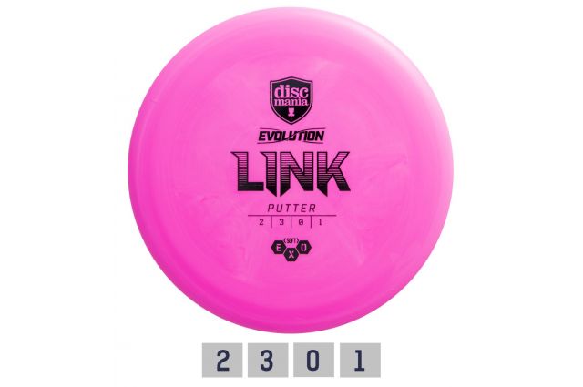 Discgolf DISCMANIA Putter SOFT EXO LINK Evolution Pink 2/3/0/1 Discgolf DISCMANIA Putter SOFT EXO LINK Evolution Pink 2/3/0/1