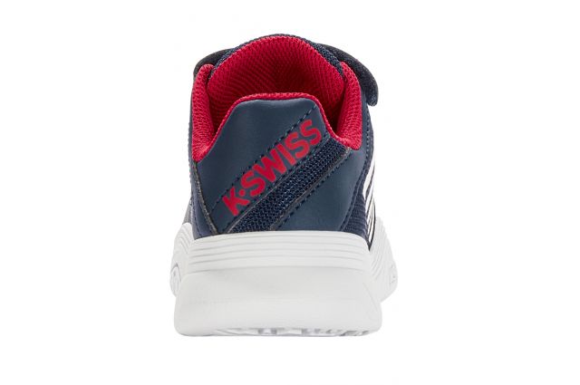 Teniso batai vaik. K-SWISS COURT EXPRESS STRAP OMNI blue/white Balta/mėlyna/raudona EU31