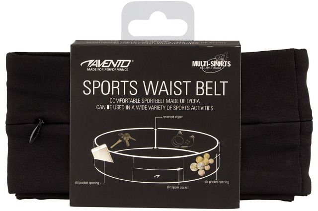 Sports Belt AVENTO 21PR M Black/Silver Sports Belt AVENTO 21PR M Black/Silver