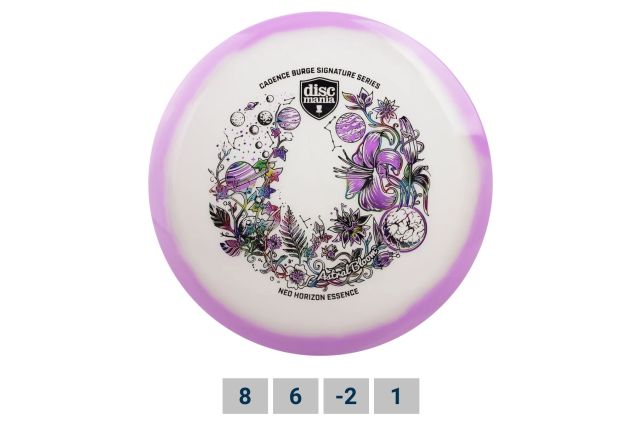 Discgolf DISCMANIA Fairway Driver NEO HORIZON Essence Astral Bloom Candance Burge series Purple 8/6/-2/1 Discgolf DISCMANIA Fairway Driver NEO HORIZON Essence Astral Bloom Candance Burge series Purple 8/6/-2/1