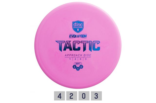 Discgolf DISCMANIA Midrange driver SOFT EXO TACTIC Evolution Pink 4/2/0/3 Discgolf DISCMANIA Midrange driver SOFT EXO TACTIC Evolution Pink 4/2/0/3