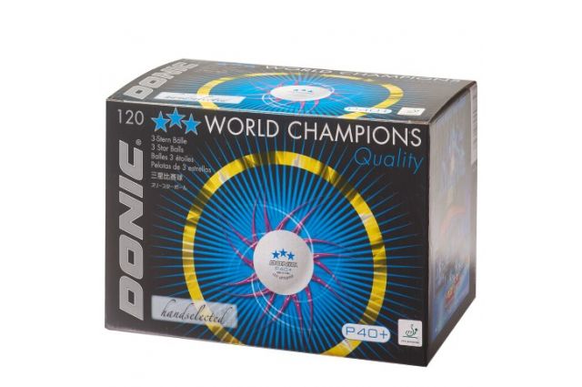 Table tennis ball DONIC P40+ 3star ITTF 120pcs White Table tennis ball DONIC P40+ 3star ITTF 120pcs White