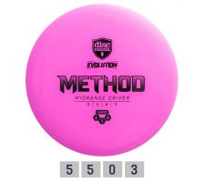 Discgolf DISCMANIA Midrange Driver HARD EXO METHOD Evolution Pink 5/5/0/3