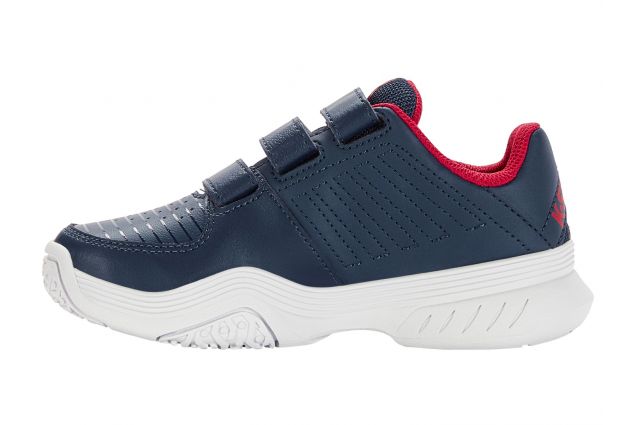 Teniso batai vaik. K-SWISS COURT EXPRESS STRAP OMNI blue/white Balta/mėlyna/raudona EU31
