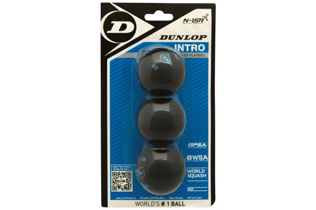 Squash ball Dunlop INTRO 3-blister Squash ball Dunlop INTRO 3-blister